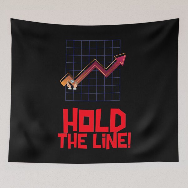 Item preview, WallStreetBets - Hold The Line! - Diamond Hands To The Moon designed and sold by alancrapopod.