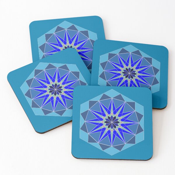 Item preview, Islamic Geometric Tile (Teal Blue Green) designed and sold by shahramroj.