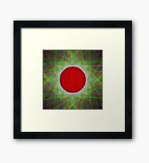 Red Button Planet Framed Print