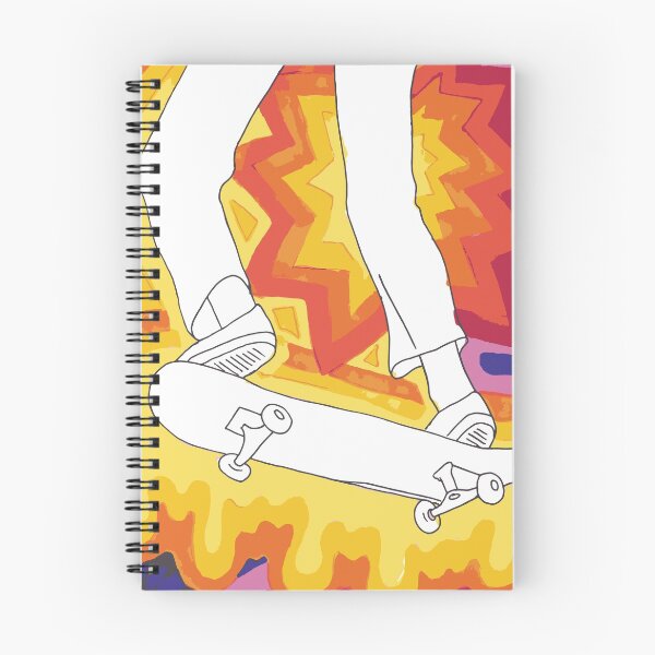 Item preview, Skate boarder in front of colour background designed and sold by oddwall.
