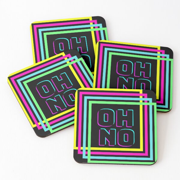 Item preview, Oh No Neon Boxes and Retro Text designed and sold by Punderstandable.