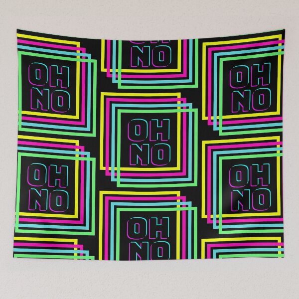 Item preview, Oh No Neon Boxes and Retro Text designed and sold by Punderstandable.