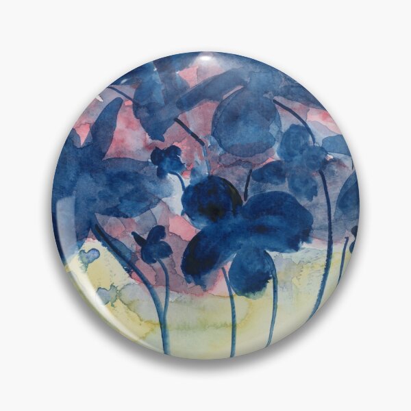 Item preview, Blue Flowers Watercolor Painting  designed and sold by Eugenia Alvarez.