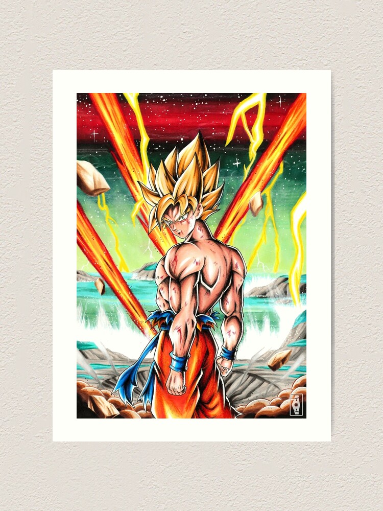 Goku - Super Sayajin Namek Photographic Print by AbdeeFactory