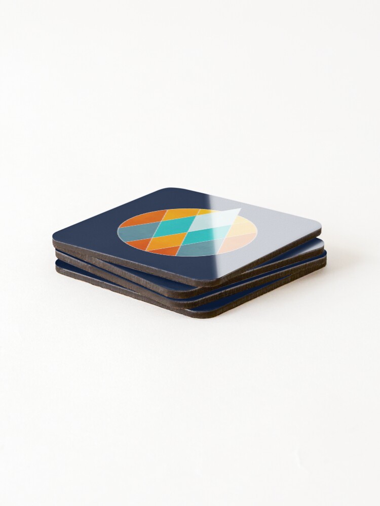 Thumbnail 4 of 5, Coasters (Set of 4), Geometric Mountain designed and sold by RikDrawsThings.