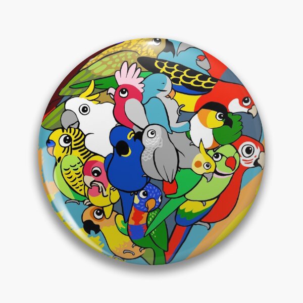 Item preview, I heart parrots cute cartoon designed and sold by lifewithbirds.