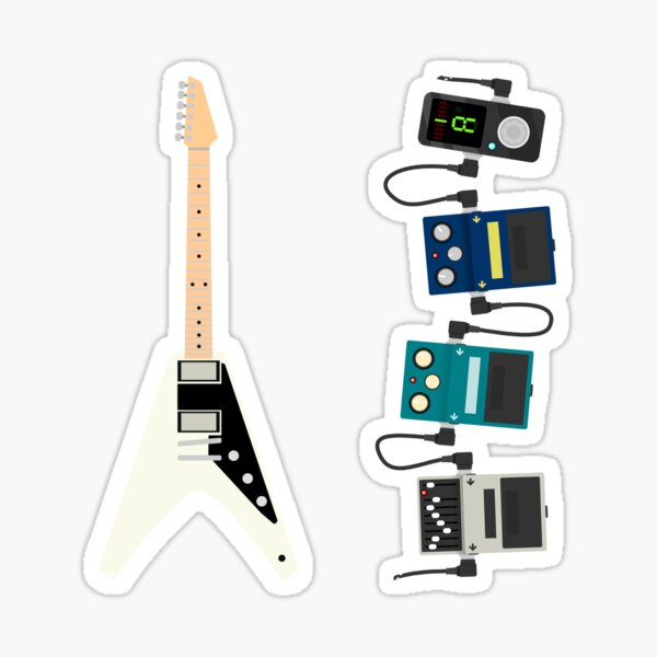 Flying V Sticker - Vintage Ice White Sticker