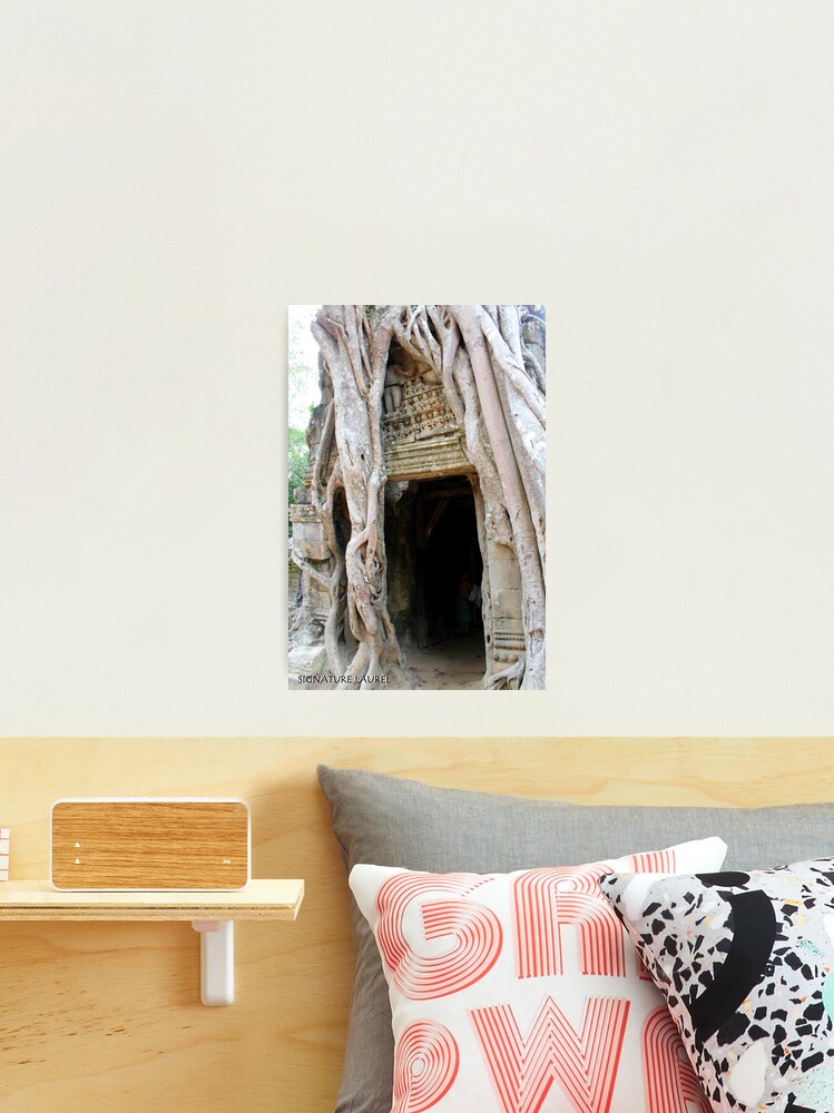Thumbnail 2 of 3, Photographic Print, Banyan Doorway in Angkor designed and sold by signaturelaurel.