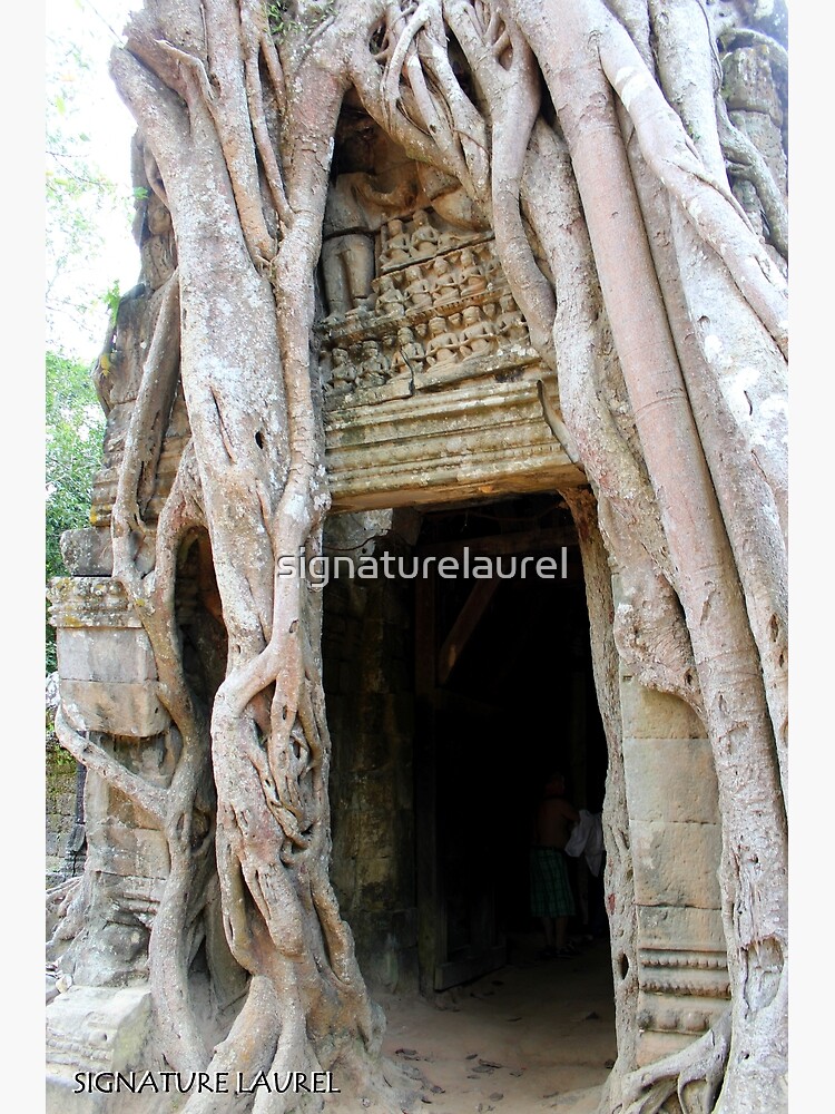 Thumbnail 3 of 3, Photographic Print, Banyan Doorway in Angkor designed and sold by signaturelaurel.