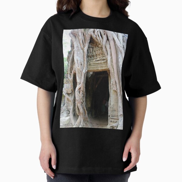 Banyan Doorway in Angkor Oversized T-Shirt