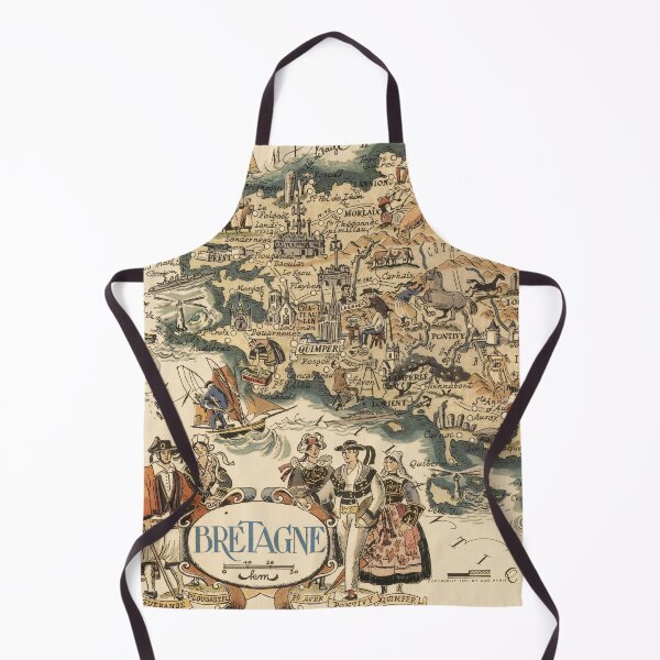 Item preview, 1951 Vintage Map of Brittany, France. designed and sold by Gin Neko.
