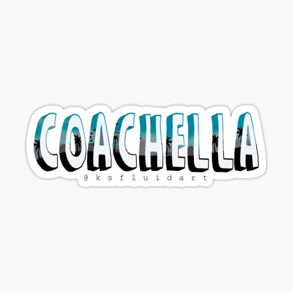 Coachella Stickers Redbubble - police ecriture brawl stars