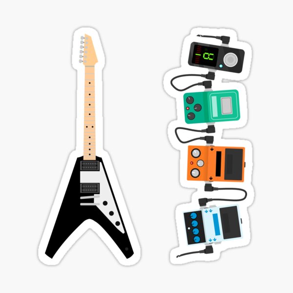 Flying V Sticker - Shred-ready Black Sticker