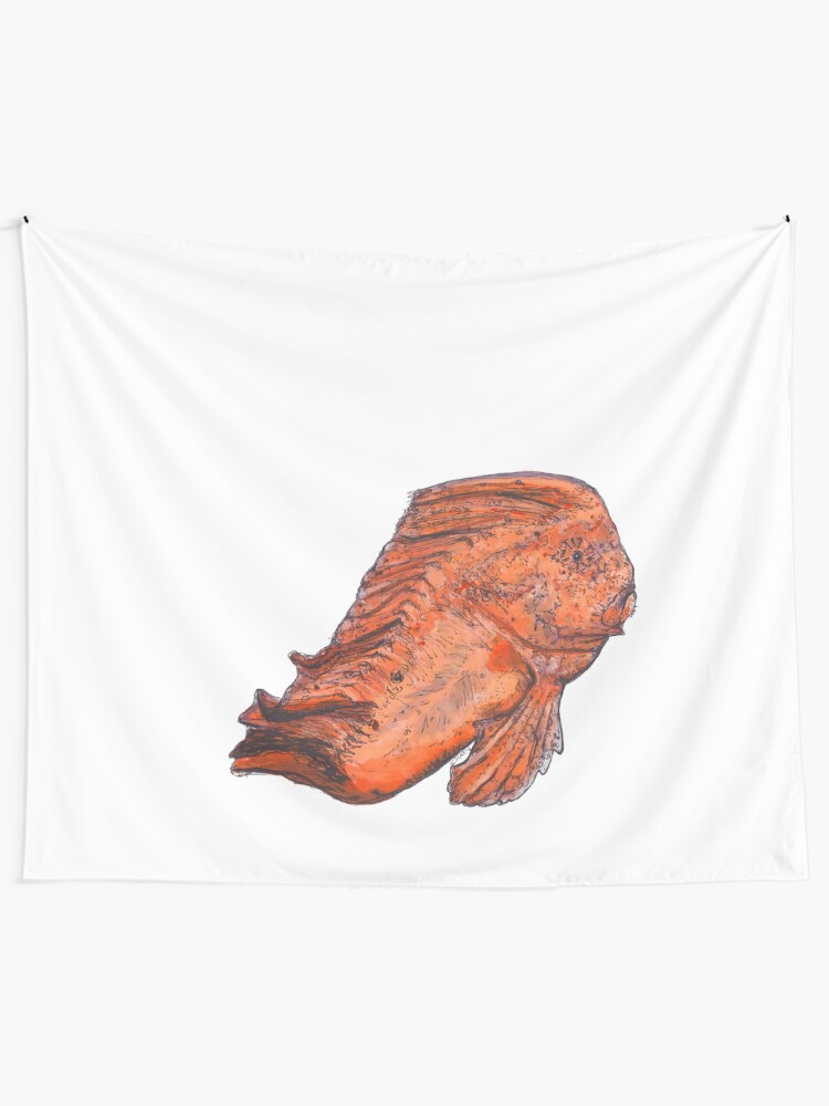Alternate view of Donald the Red Indian Fish Tapestry