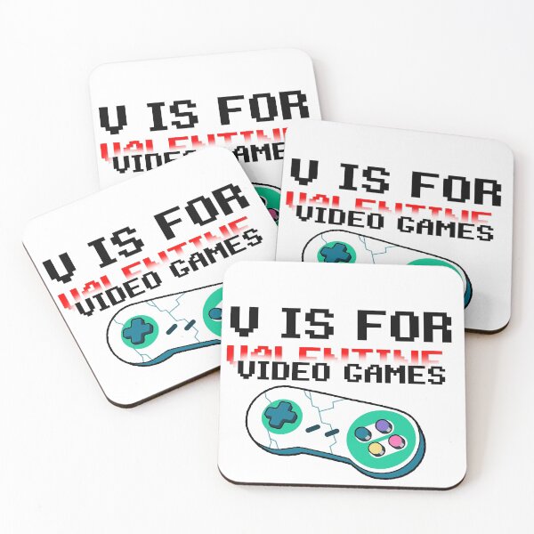 Item preview, Pixel V is For video games, Pixel v is for valentine video games designed and sold by moudri.