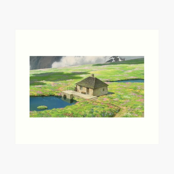 Howls Cottagecore Scene Art Print