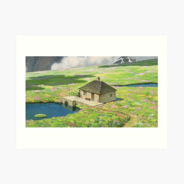 Howls Cottagecore Scene Art Print