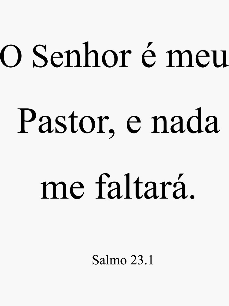 ○ O Senhor É Meu Pastor E Nada Me Faltarás Em Inglês