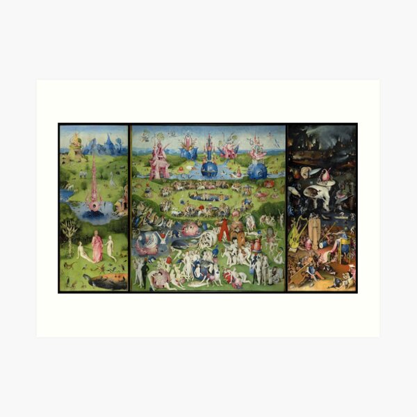 Der Garten Der Irdischen Freuden 1 Hieronymus Bosch Kunstdruck Von Themasters Redbubble