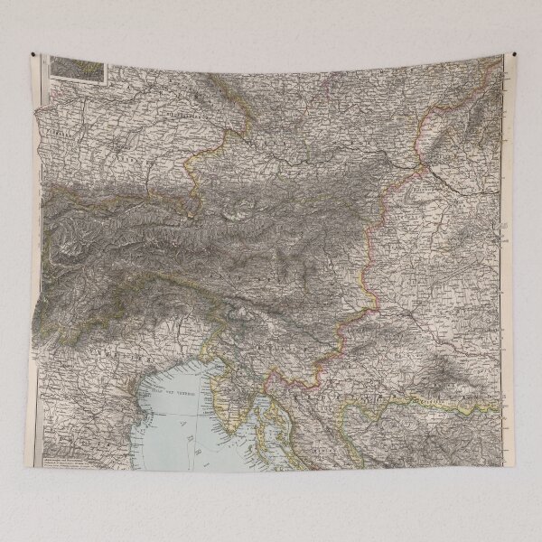Item preview, 1882 Vintage Map of Italy, Croatia, Bosnia and Herzegovina, Slovenia, Austria, Hungary designed and sold by Gin  Neko.