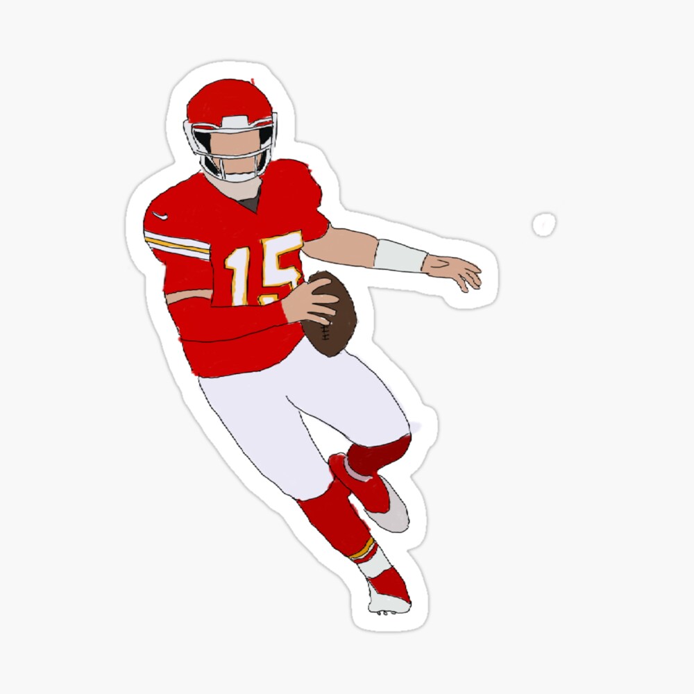 : MAGNET 4x4 inch Round #15 Patrick Mahomes Sticker