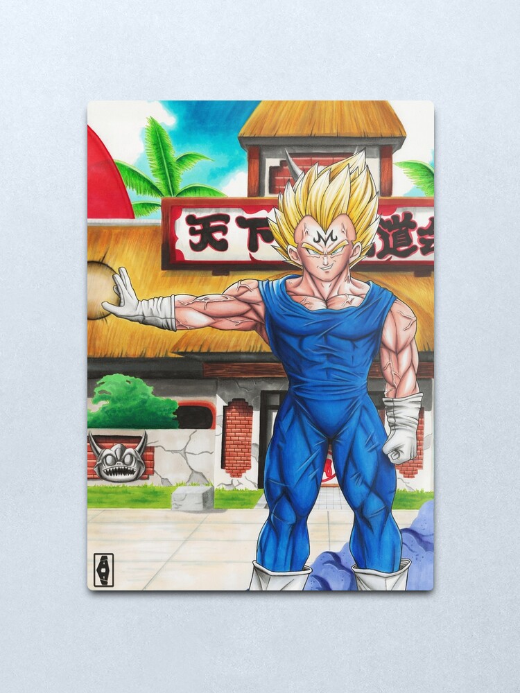 Majin Vegeta Kd Collectible Metal Print By Abyllion Art Redbubble