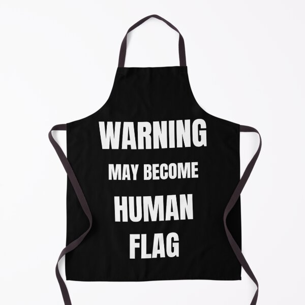 Item preview, Warning May Become Human Flag designed and sold by MikesPoD.