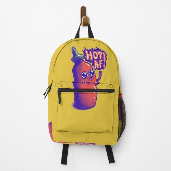 Item preview, Sriracha - HOT AF | Cute hot stuff bottle (Yellow) designed and sold by Any Color Designs.