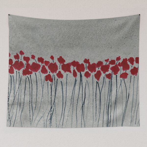 Aperçu de l'œuvre Coquelicots rouges. Peinture à l'aquarelle créée et vendue par Eugenia Alvarez.