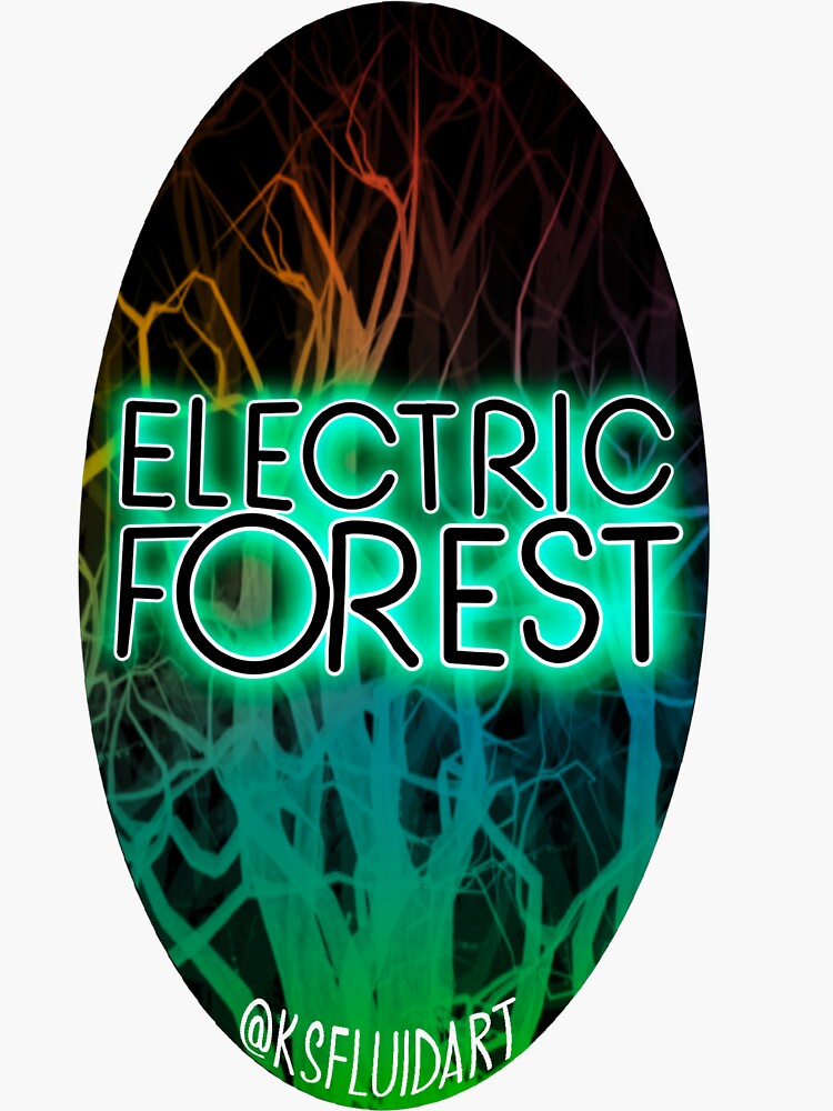 "Electric Forest" Sticker for Sale by ksfluidart Redbubble