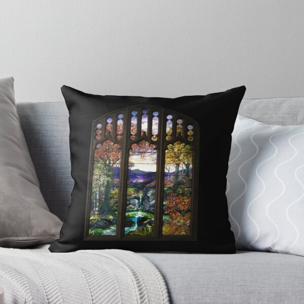Item preview, Tiffany Autumn Stained Glass Window designed and sold by LaRanchera.