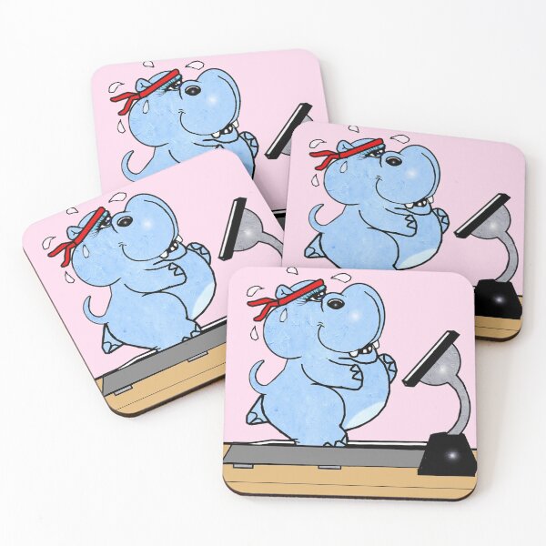 Item preview, a fat hippo on a treadmill designed and sold by Shirley cute art .
