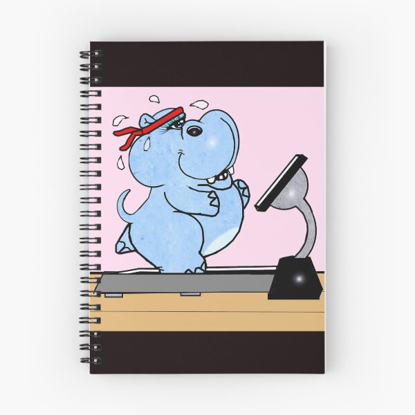 Item preview, a fat hippo on a treadmill designed and sold by Shirley cute art .