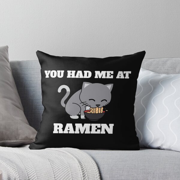 Item preview, You Had Me At Ramen - Cute Cat Eating Noodles designed and sold by Sansmalice.