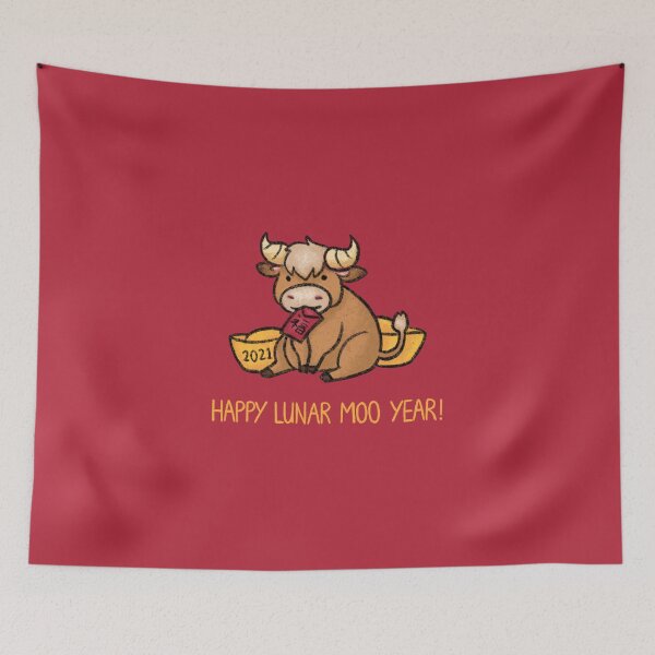 Item preview, Happy Lunar Moo Year! designed and sold by drawforpun.