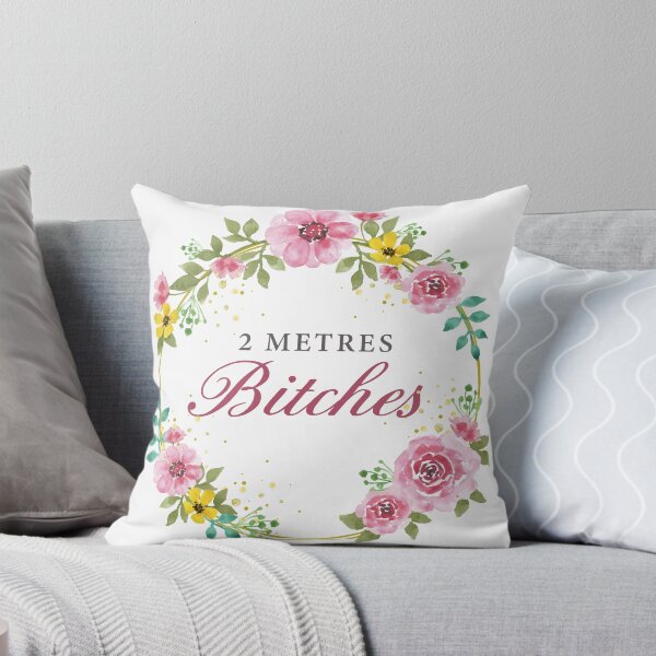 Item preview, 2 Metres Bitches | Social Distancing Floral Wreath designed and sold by 0TeeDesigns.