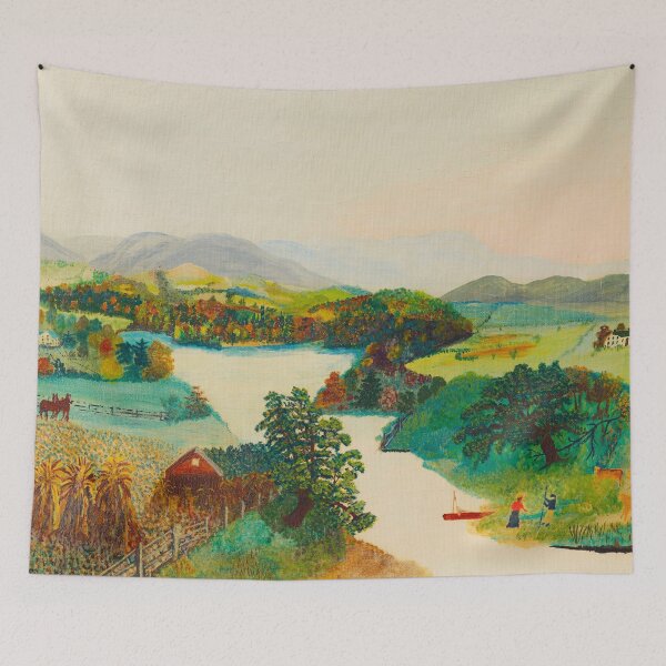 Item preview, Anna Mary Robertson 'Grandma' Moses Upper Cambridge Valley American Folk Art designed and sold by Ejaaz.