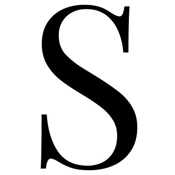 Letter S in a Classic Font | Sticker