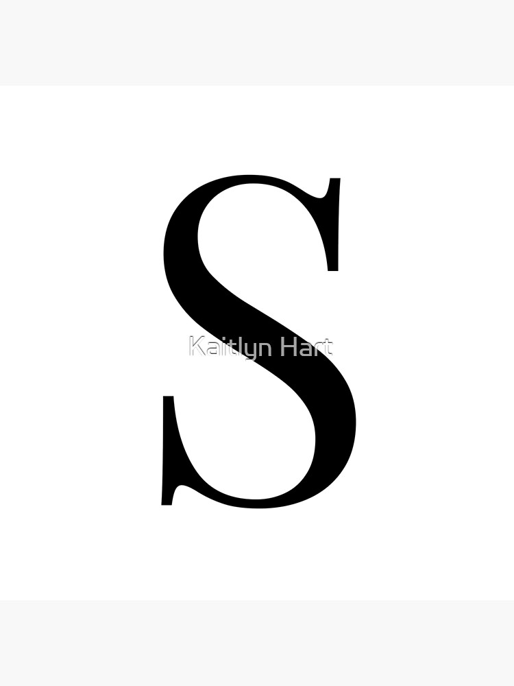 Letter S in a Classic Font Art Board Print for Sale by Kaitlyn Hart |  Redbubble