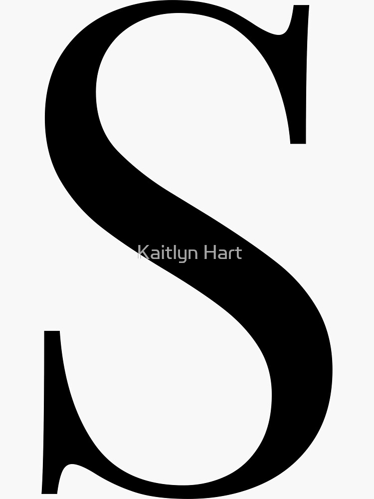 Letter S in a Classic Font | Sticker