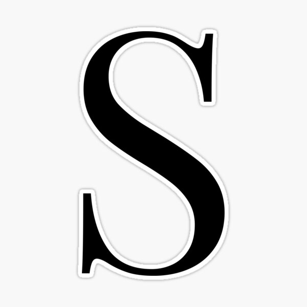 Letter S in a Classic Font | Sticker