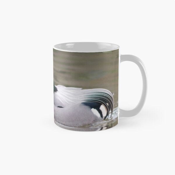 Item preview, Falcated Teal swimming on the pond designed and sold by Sara Sadler.