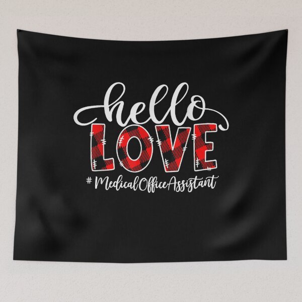 Item preview, Hello Love Medical Office Assistant Flannel Valentine's Day designed and sold by charissamo77.