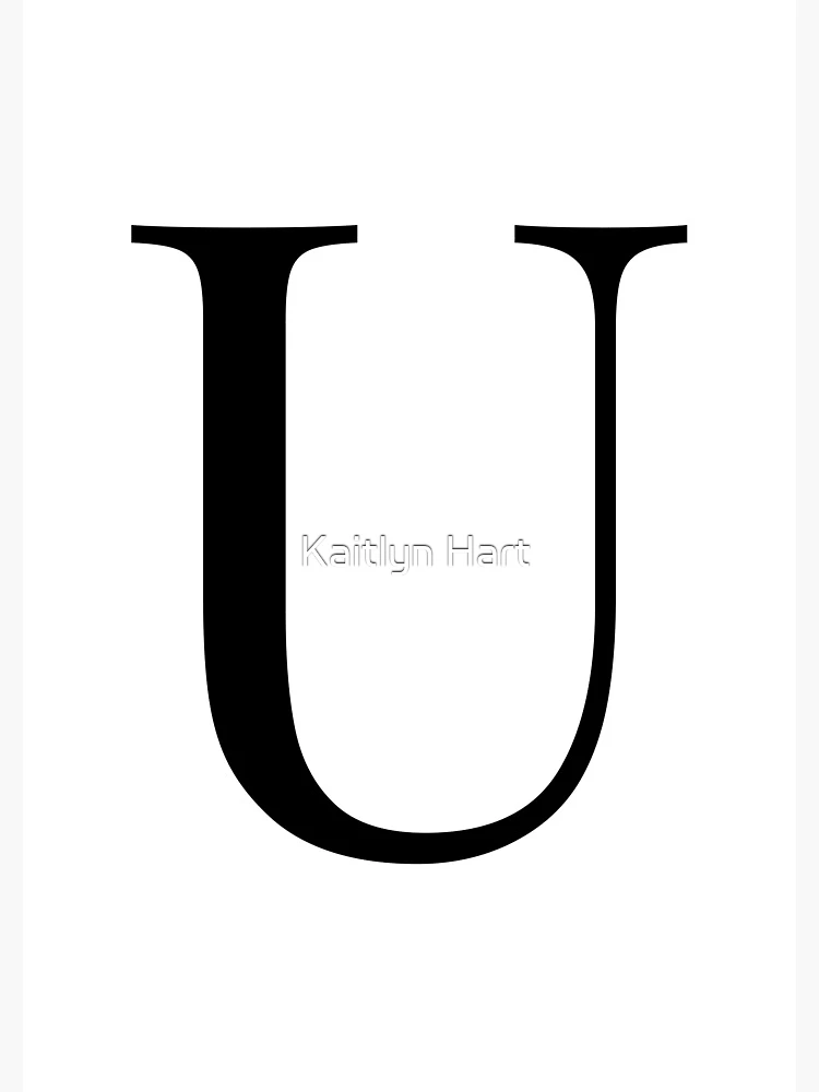Letter U in a Classic Font