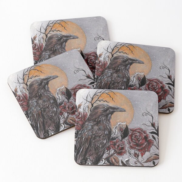 Item preview, Gothic Raven and Roses designed and sold by BrittniBeeArt.