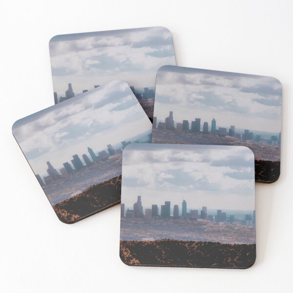 Item preview, Los Angeles city with blue cloudy sky at Los Angeles, California, USA designed and sold by Mrvell.