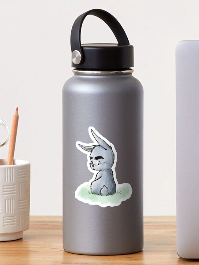 Thumbnail 1 of 3, Sticker, Grumpy Bunny designed and sold by aredblush.