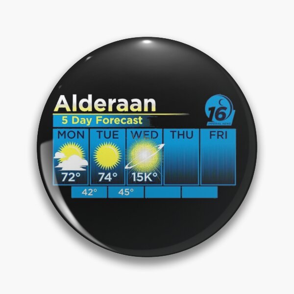 Item preview, ALDERAAN 5 DAY FORECAST designed and sold by SvenNacht.