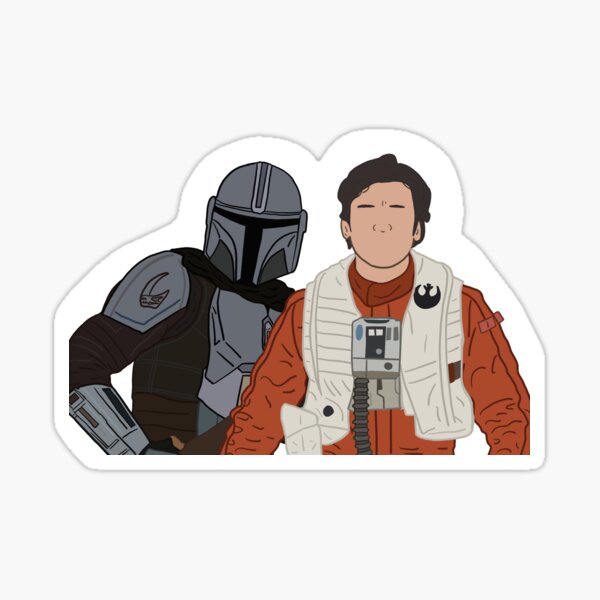 Din and Poe Sticker