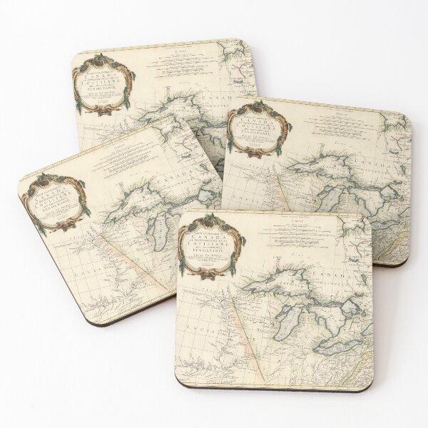 Item preview, 1775 Vintage Map of the Great Lakes and Upper Mississippi region designed and sold by Gin  Neko.